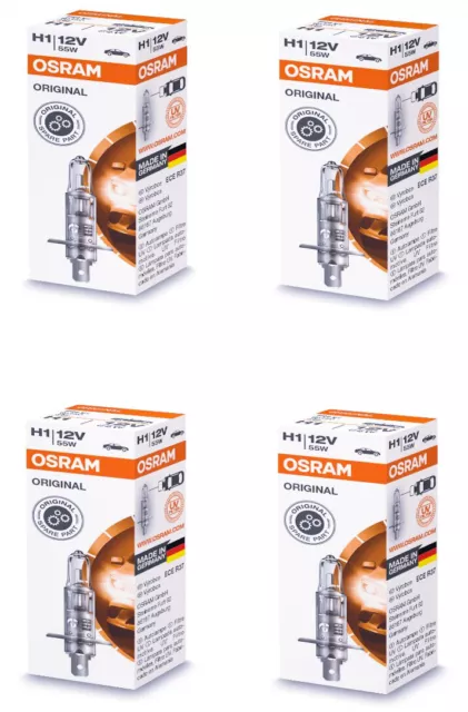 4x OSRAM H1 12V 55W ORIGINAL HALOGEN LAMPE  GLÜHLAMPE NEBELSCHEINWERFER