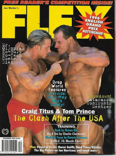 Flex Magazine Dec 1996 Cover Craig Titus & Tom Prince