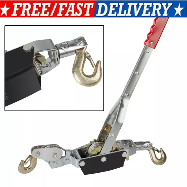 4 Ton 8000lb Hand Puller Cable Puller Pulling Winch Hoist With hooks Hand tool