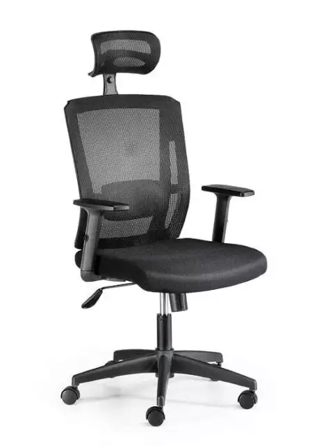 Silla de oficina ergonómica SOFIA de Euromof, cabecero y brazos regulables