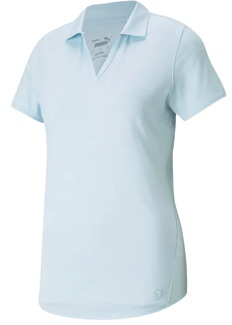 Puma Golf Shirt Polo Womens Cloudspun Free Small Corydalis Blue NWT MSRP $60