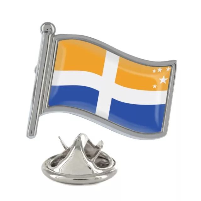 Isles Of Scilly Flag Silver Lapel Pin Badge