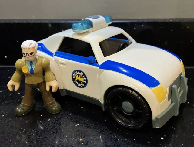 Imaginext DC Batman Gotham Police Commissioner Gordon Car & Figure Lights Sounds