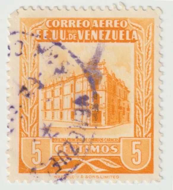 1953 Venezuela - Airmail - Caracas Post Office "EE. UU. " - 5 C Stamp