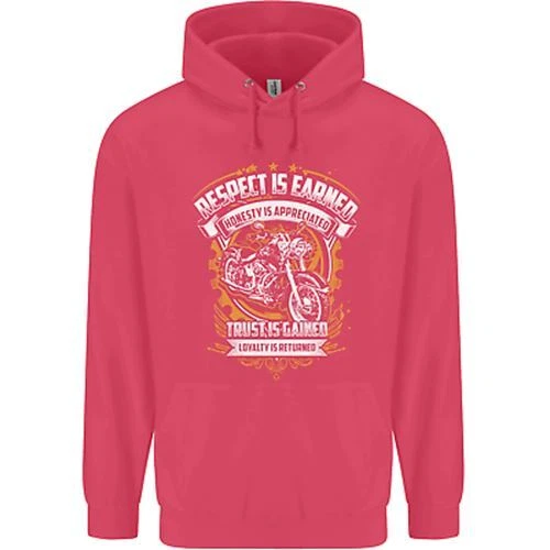 Felpa con cappuccio Respect Earned Moto Moto Biker Bambini 9