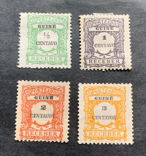 Guinea portoghese 1921 - 4 francobolli inutilizzati dovuti - Ricevitore