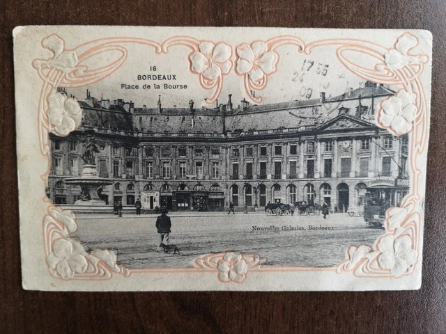 CPA - FRANCE - Bordeaux - Place de la Bourse in 1909 - animated