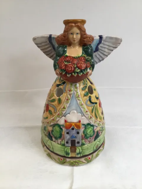 Jim Shore Porcelain Angel - “Four Seasons” Spring -  Votive Candle Holder