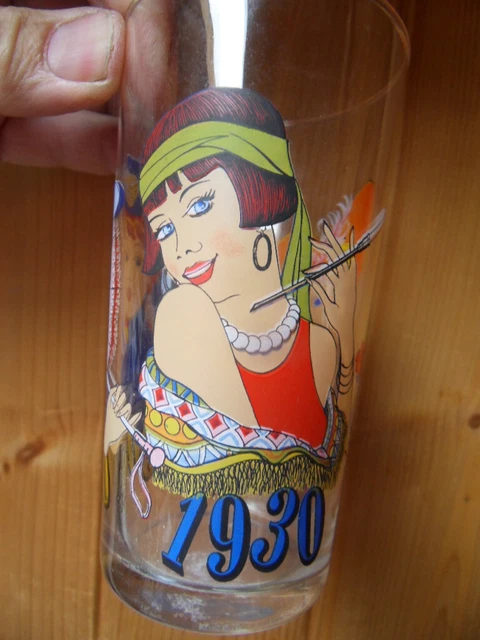 COCA COLA BICCHIERE vetro disegni vintage pin up glass VERRE coke