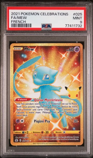 Mew 025/025 Carte Pokémon™ Ultra rare Gold Neuve VF