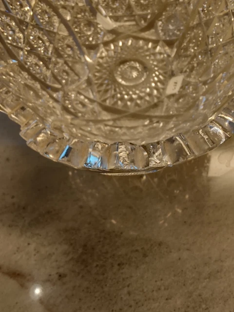 American Brilliant Oval Cut Glass Bowl 5