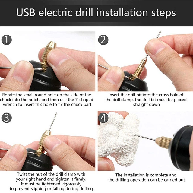 Mini Electric Drill Handheld For Epoxy Resin Jewelry Making DIY Wood Craft To  q