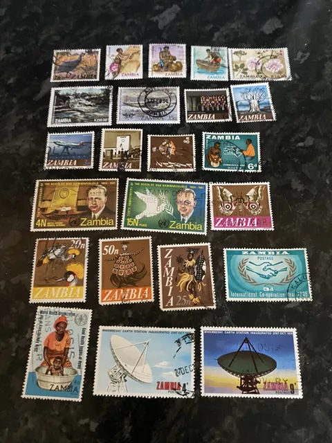 Zambia Queen Elizabeth Used Stamps Selection