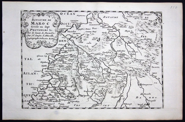 1735 - Morocco Africa Carte Engraving Ratelband Map