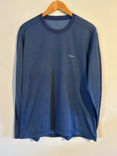 Patagonia Capilene Midweight Baselayer Long Sleeve Shirt Men's XL NAVY BLUE