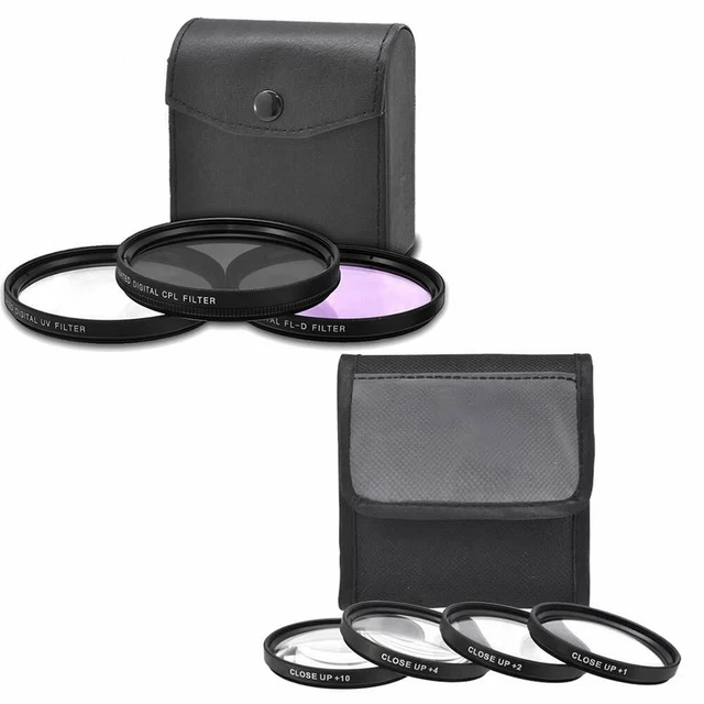 52mm Filter Set + 52mm Close Up Filter Set for Nikon D800 D810 D5100 D5200 D5300