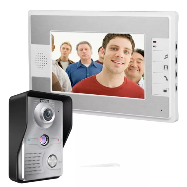 Wired 7" Color Video Door Phone Doorbell Intercom Security System Camera+Monitor