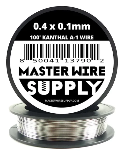 MWS - Kanthal A1 - 100 ft - 0.4 mm x 0.1 mm - Flat Ribbon Wire