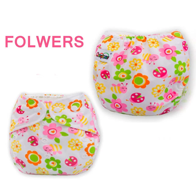 Adjustable Reusable Baby Washable Cloth Diaper Nappies 10pc/5 Diapers+5 INSERTS 9