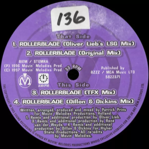 Movin' Melodies - Rollerblade (12")