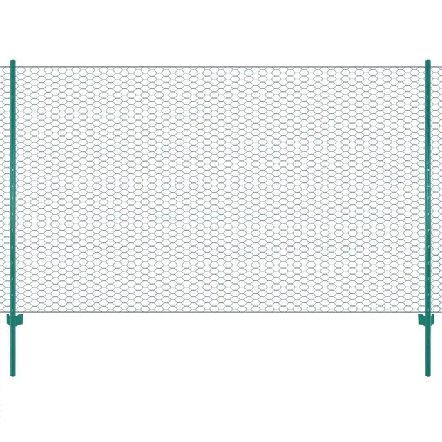 Rete Per Pollame E Recinzione Verde - 25x1,2 M Con Pali, Picchetti E Fascette | Protezione Per Orto, Frutteto, Animali - Foto 9