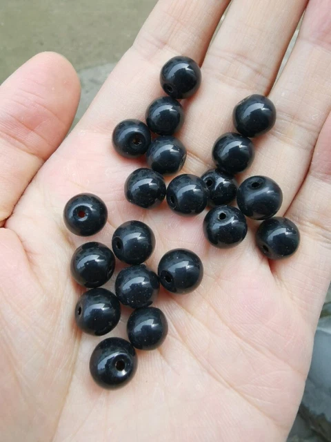 6mm Natural Agate Black Garnet Smooth Round Gemstone Loose Beads 15 '' AAA