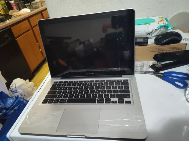 Macbook Pro 13" Laptop Model A1278 for Parts or Repair Cracked Screen