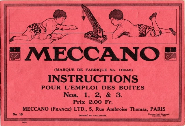 MECCANO. MANUEL ANCIEN. Modèle 4A de 1951-52. EUR 45,00 - FR
