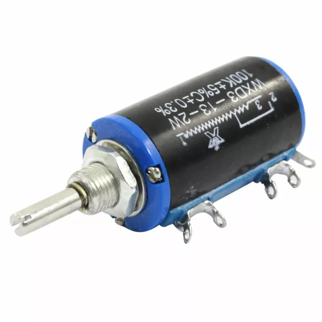 WXD3-13 2W 100K ohm 4mm Dia arbre potentiomètre contrôle volume Fil enroulé