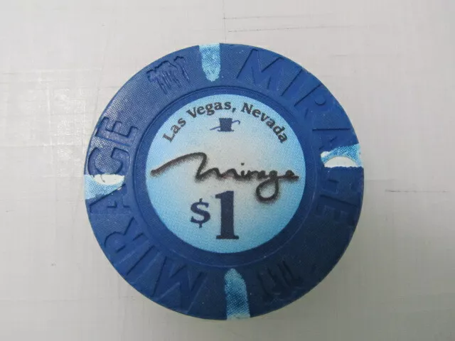 $1 MIRAGE Blue Fade Casino Las Vegas Nevada + FREE Mystery Bonus Poker Chip