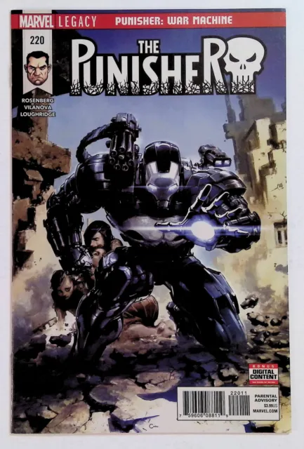 Punisher 220 War Machine Frank Castle Clayton Crain Cover A Marvel Comics