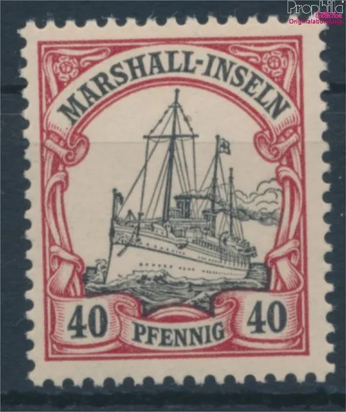 Marshall-Islands (German. colonies.) 19 with hinge 1901 Ship Imperial  (10214227