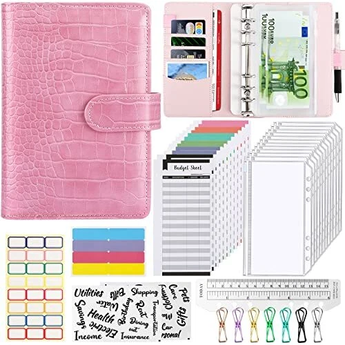 37Pcs Classeur A6 Enveloppe Budget Classeur Budget Set Porte Documents avec P...