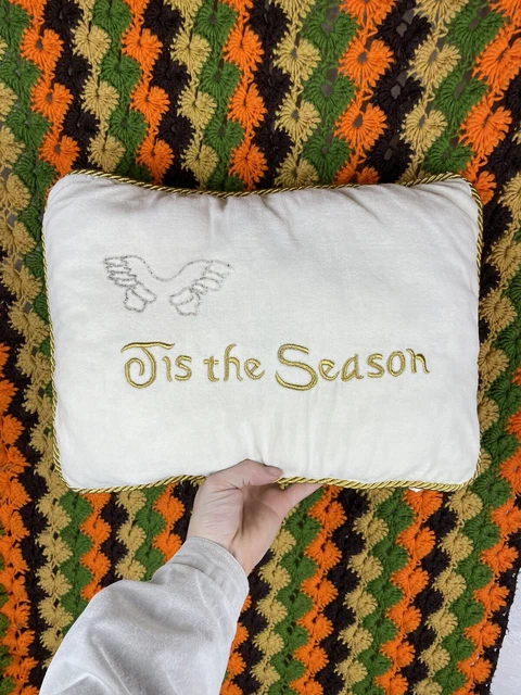 TIs The Season Stitched Throw Pillow