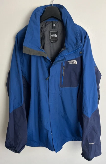 Giacca Cappotto North Face Da Uomo Extra Large/2XL Hyvent Impermeabile Blu Scuro