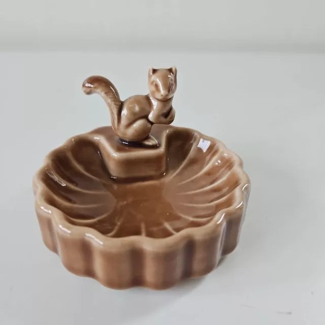 WADE Decorative Brown Squirrel Trinket Ring Dish tray Made In England