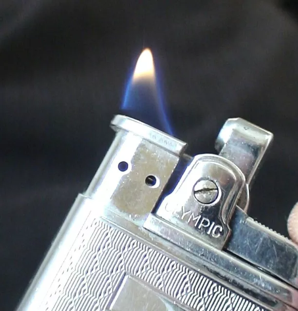 Briquet Ancien * OLYMPIC Tempête * Vintage wick Lighter Feuerzeug Accendino