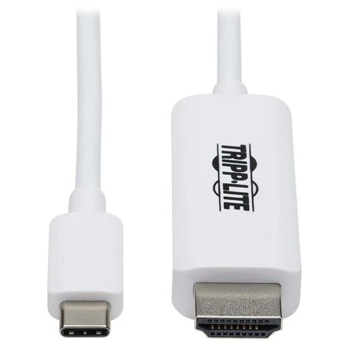 Tripp Lite Usb C To Hdmi Adapter Cable 4k 4:4:4 Thunderbolt 3 White 3ft 3 Feet