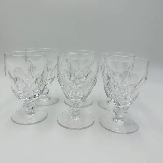 Waterford Crystal Water Goblets Kathleen Cut Glasses Made In Ireland 6 Piece Set
