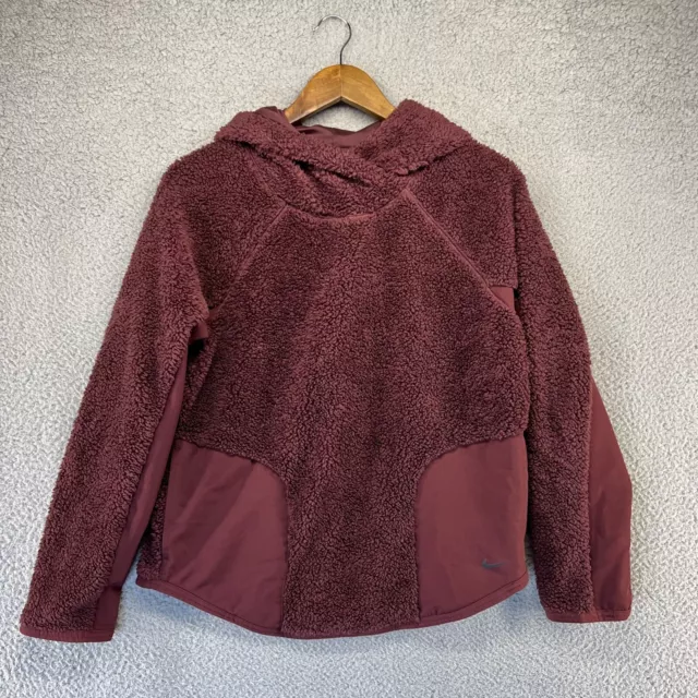 Nike women's sherpa sale therma fleece training hoodie