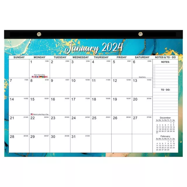 2024  Wall Calendar Desk Calendar To-do lists Yearly Monthly Weekly Planner