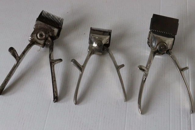 Lot De 4 Anciennes Tondeuses à Cheveux Manuelles - Vintage - Occasion
