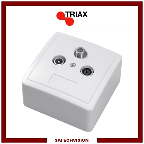 Boîte d'Arrivée SAT / TV / FM, Prise Murale Coaxiale Triax GAD 269