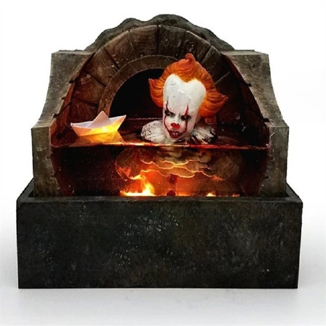 Horror Resin Figure clown Statue Decorations Halloween Toys Light Up New