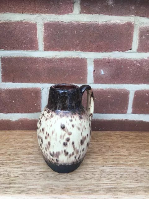 Scheurich Retro German Pottery Jug Vase Leopard Skin Mid Century Ht 16cm