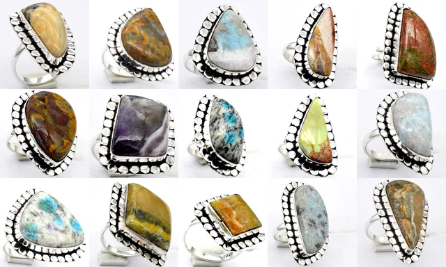 Lot De 5 Boucles D'oreilles Quartz Solaire – Pendentif En Laiton Plaqué Or, Pierre Naturelle 15-25 Mm, Fait Main – Cadeau Pour Femme