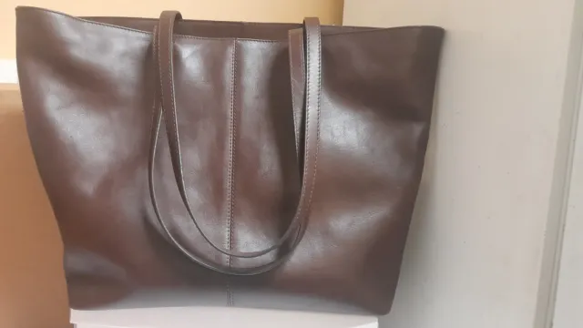 Lovely Dark Green Leather Large Bag
