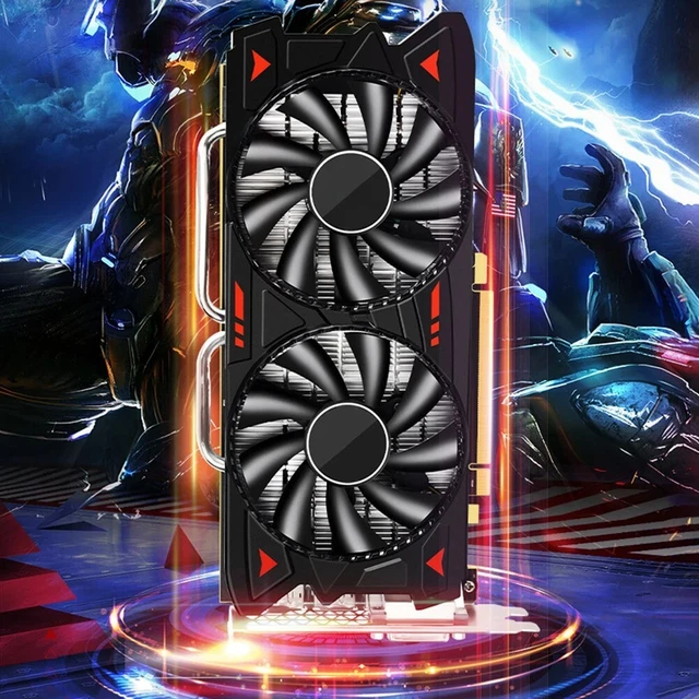 Scheda Grafica RX580 8G, Scheda Grafica 6 Pin 8 GB GDDR5 (256 Bit) con di Raffreddamento a Doppia Ventola, HDMI, DP, PCI Express 2.0, per L'editing Video di Giochi per Computer