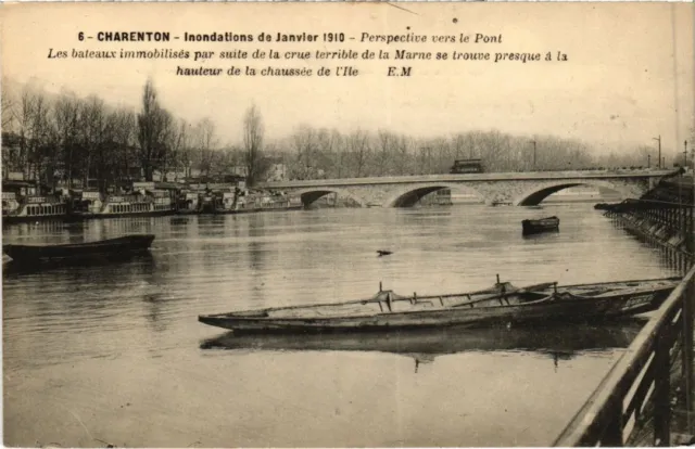 CPA AK Charenton Perspective vers le Pont FRANCE (1282261)