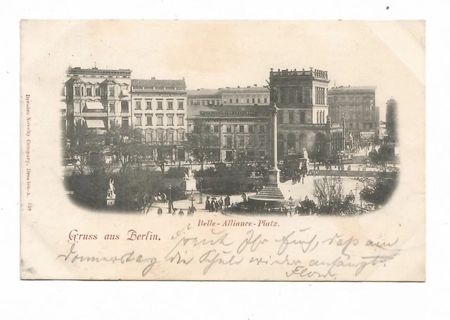 7887- Litho Gruß aus Berlin Belle- Allianz- Platz 1898